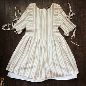 English Factory Bow Sleeved Babydoll Dress, XS